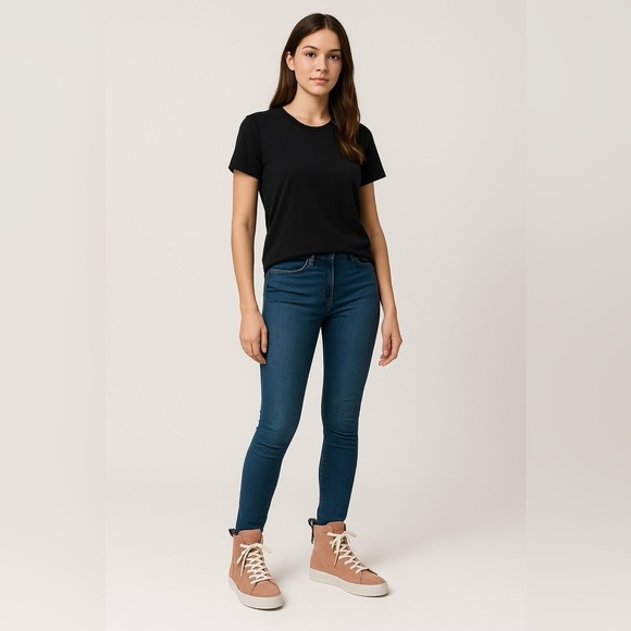 855- Zara Trafaluc Pink Suede High-Top Sneakers – Size 7.5 – NWT - Picture 1 of 10